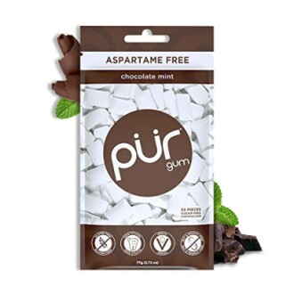 Avis sur le chewing-gum PUR au goût de chocolat menthe | 100% Xylitol | Végétalien et sans sucre